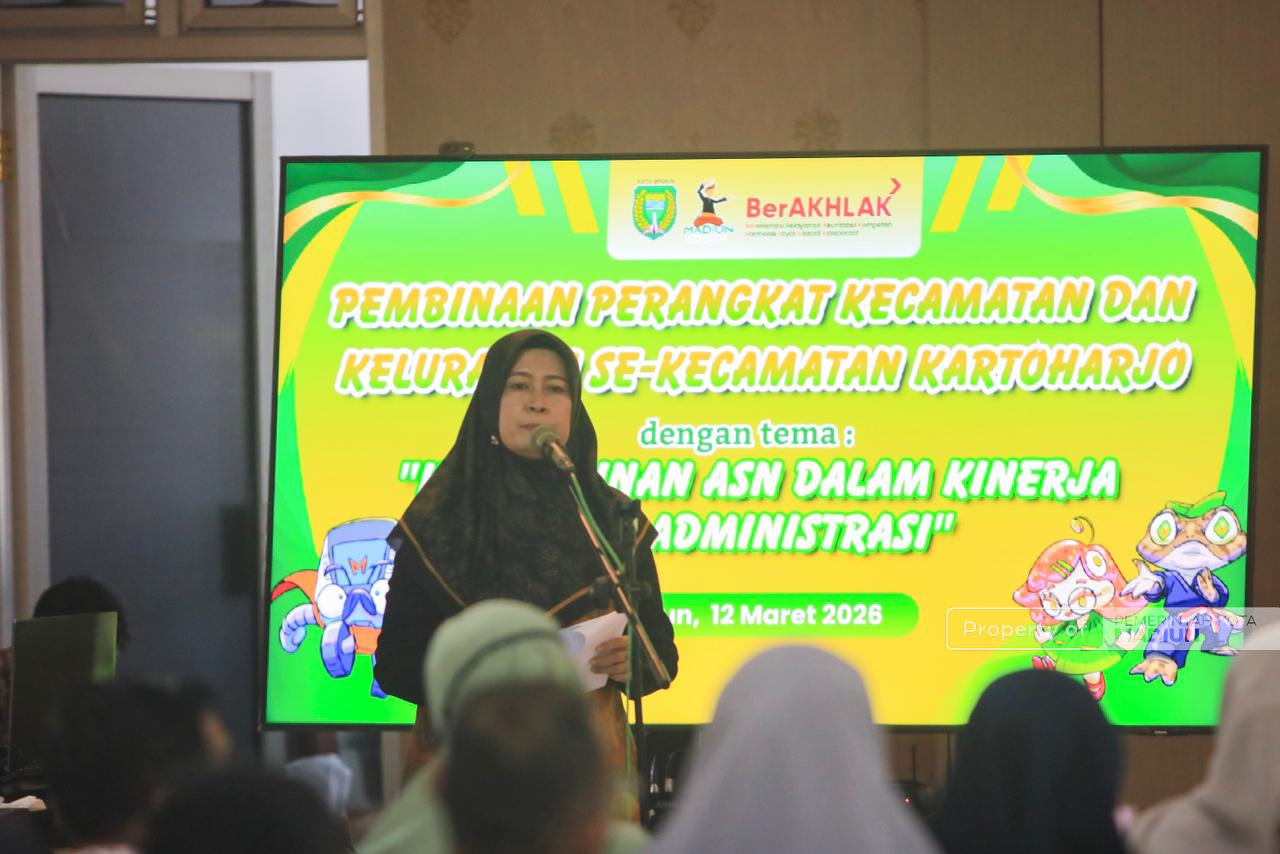 Perkuat Disiplin ASN dan Peran Kelurahan, Pemkot Madiun Gelar Pembinaan di Kecamatan Kartoharjo