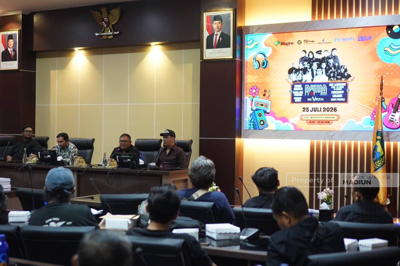 Konser Dewa 19 25 Juli Nanti, Pemkot Madiun Gelar Press Conference Paparkan Detail Kegiatan