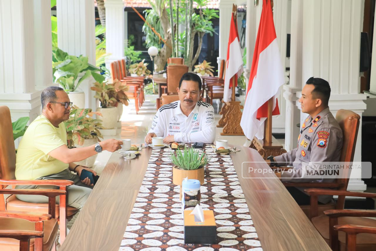 Jelang Tugas Belajar ke Luar Negeri, Wakapolres Madiun Kota Audiensi dengan Wali Kota