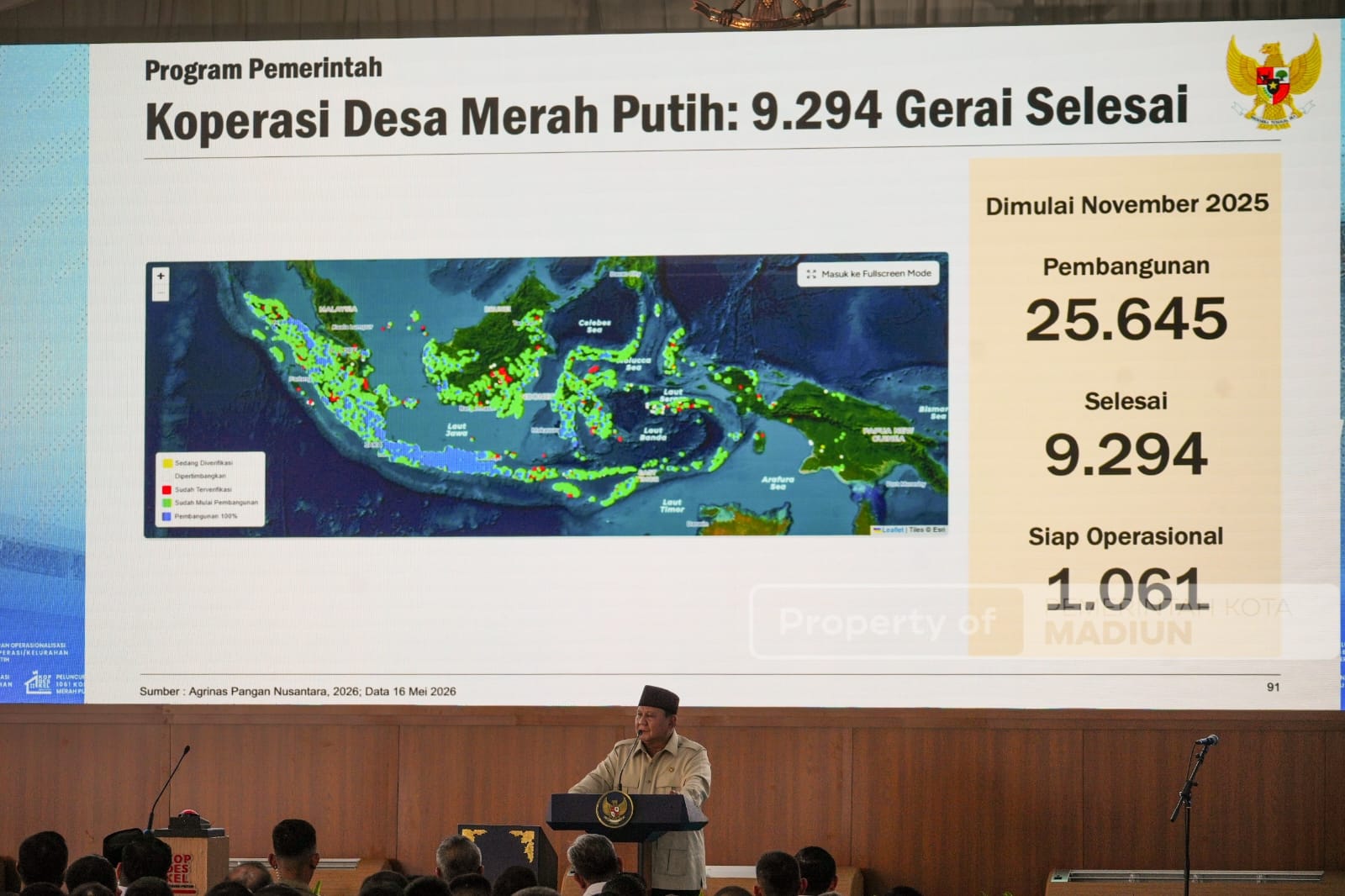 Plt Wali Kota Madiun Hadiri Peresmian 1.061 KDKMP Nasional di Nganjuk