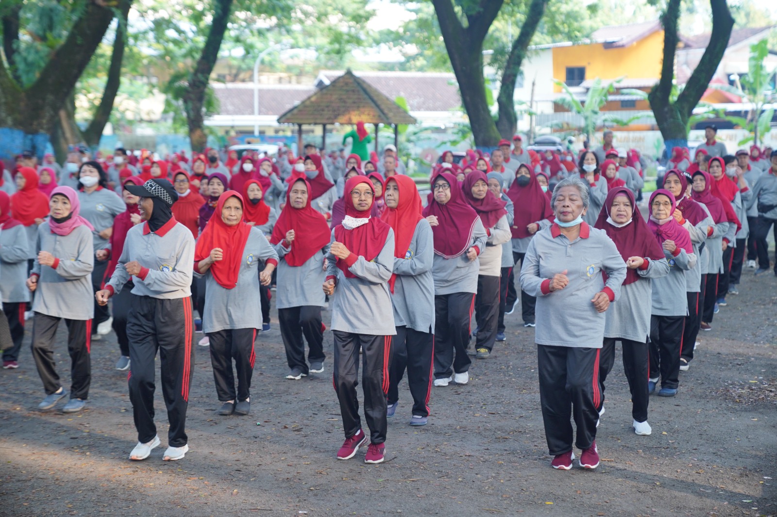 Gelar Senam Lansia, Wali Kota Sosialisasikan Program Laptop Gratis