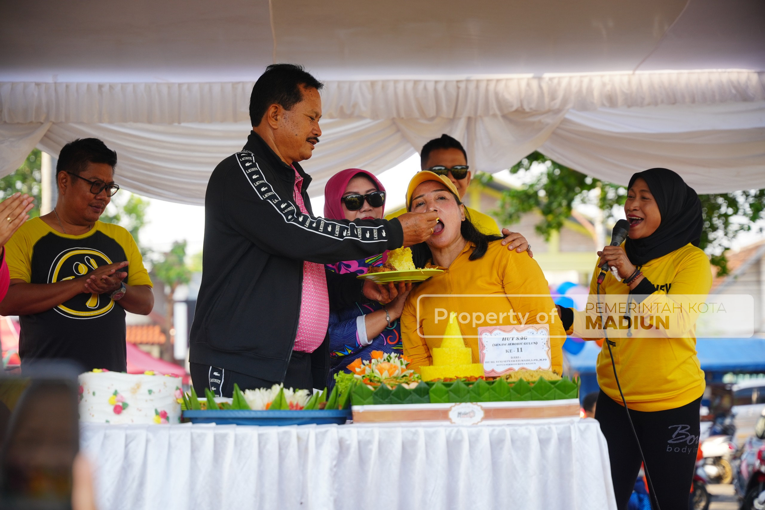 Wali Kota Madiun Hadiri Senam Bersama Peringatan HUT ke-11 Komunitas SAG