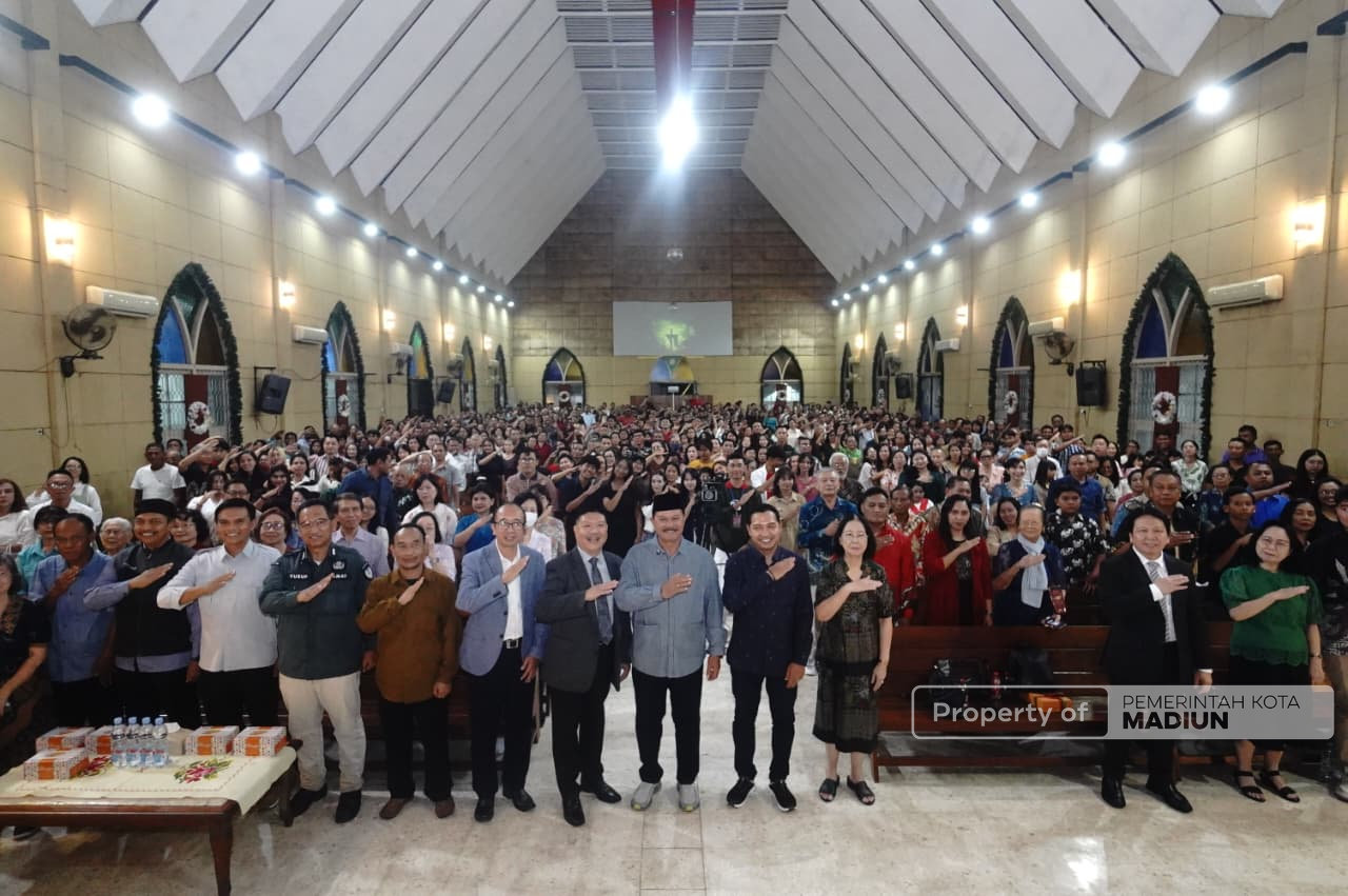 Pastikan Perayaan Natal Aman dan Damai, Wali Kota Madiun Tinjau Pelaksanaan Disejumlah Gereja