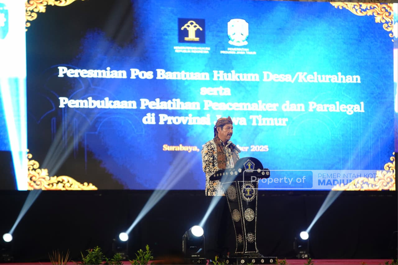 Terima Penghargaan dari Kemenkum, Kota Madiun Masuk Daerah Tercepat Pembentukan Posbankum