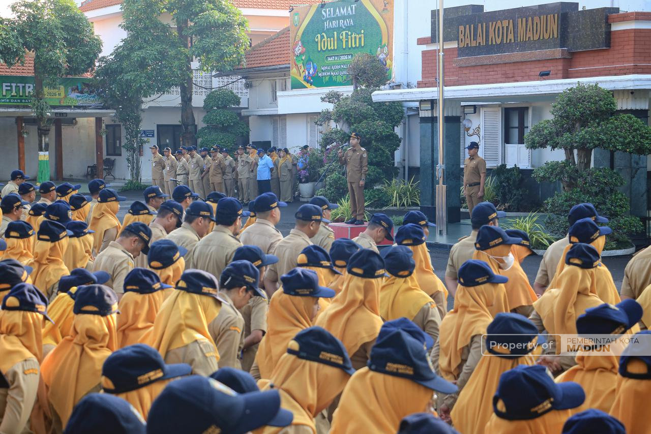 Pimpin Apel Kerja, Plt Wali Kota Madiun Tekankan Kebersihan dan Optimalisasi Pelayanan
