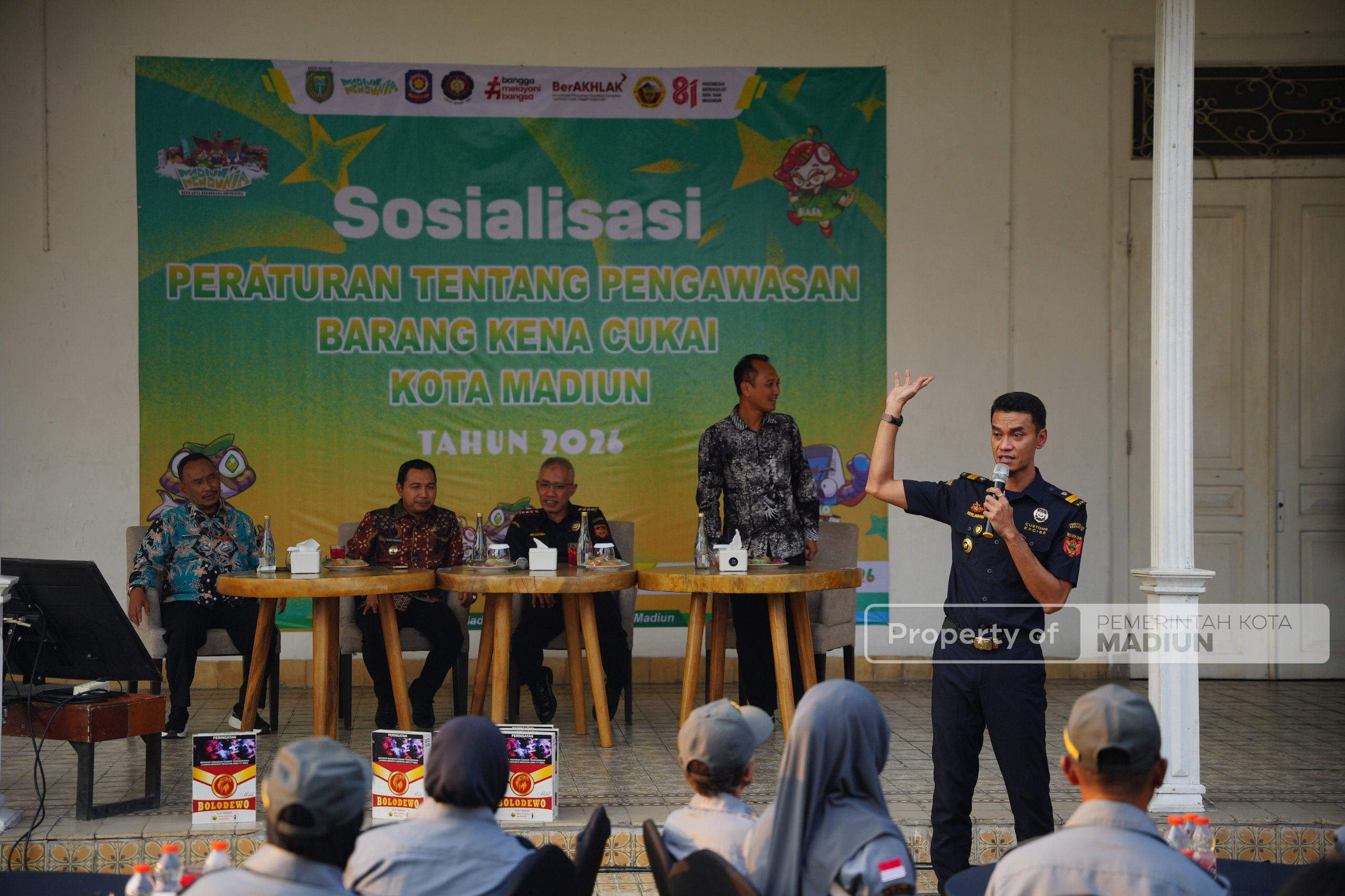 Sosialisasi Barang Kena Cukai Ilegal, Plt Wali Kota Ajak Masyarakat Turut Berperan Aktif Tekan Peredaran