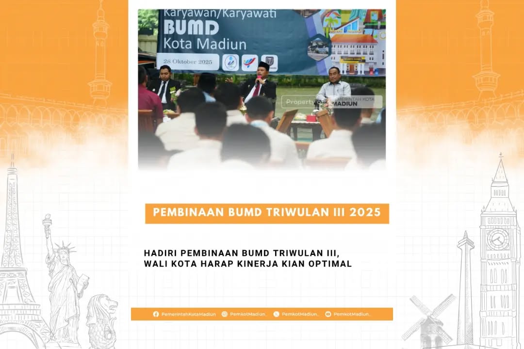 Hadiri Pembinaan BUMD Triwulan III, Wali Kota Harap Kinerja Kian Optimal Wali Kota Madiun, Dr. Maidi, menegaskan penting...